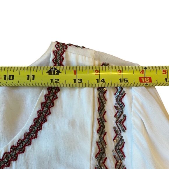 Velvet by Graham & Spencer Embroidered Long Sleeve Blouse EUC - Picture 6 of 10